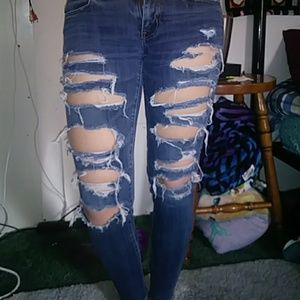 American outfitter Holey Skinny Jeans